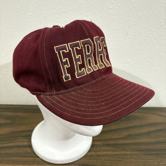 VINTAGE Ferris State Bulldogs 70s 80s USA Made Trucker Hat Classic Sportswear - Picture 2 of 8